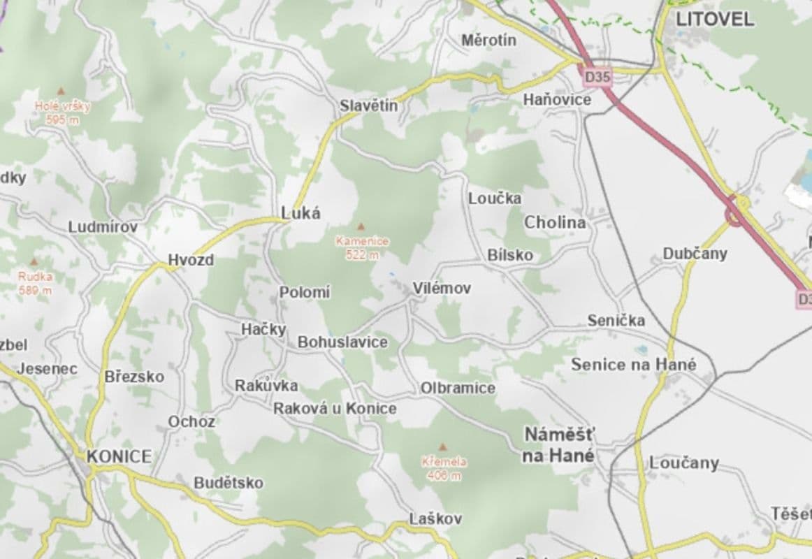 plot for sale, 1,696 m², Vilémov, Olomoucký Region plot for sale, 1,696 m², Vilémov, Olomoucký Region