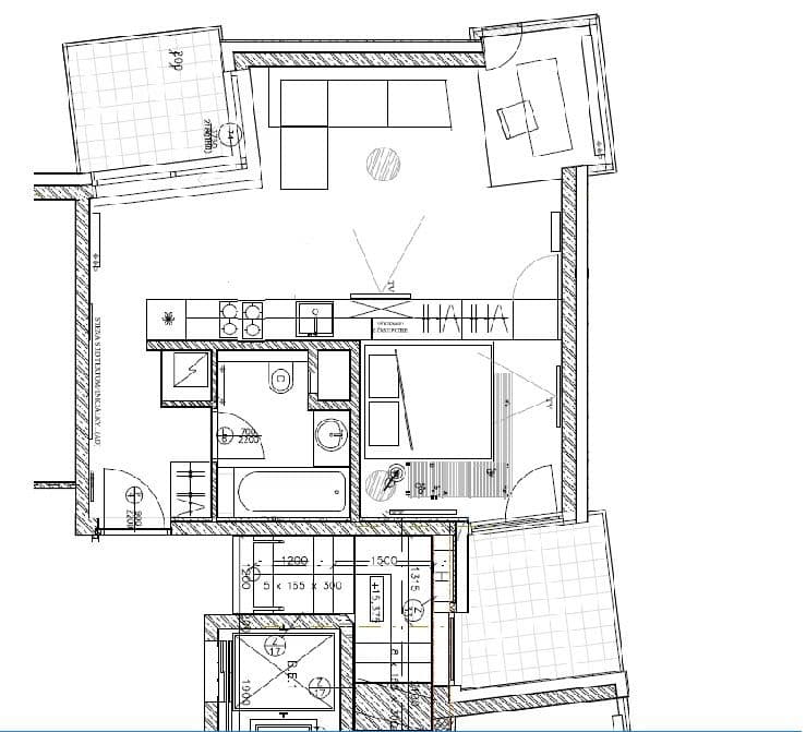 1 bedroom with open-plan kitchen flat to rent, 47 m², Komunardů, Prague, Prague 1 bedroom with open-plan kitchen flat to rent, 47 m², Komunardů, Prague, Prague