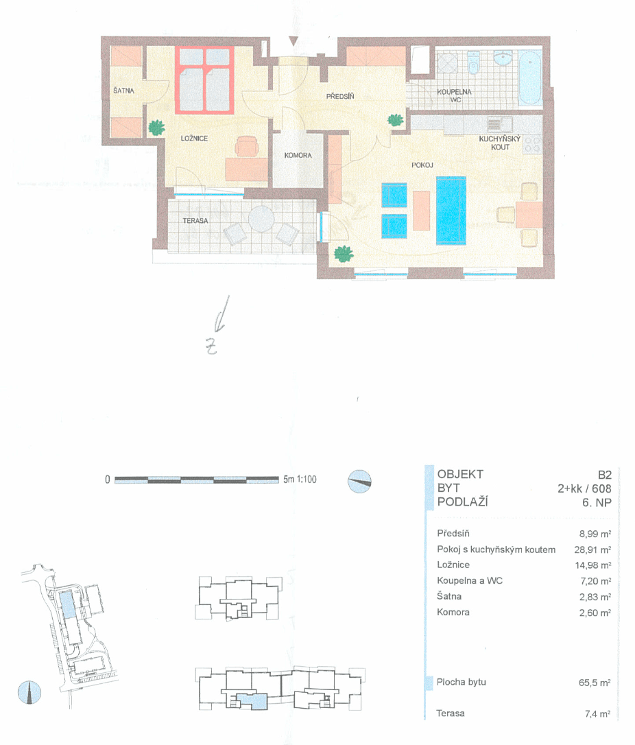 1 bedroom with open-plan kitchen flat to rent, 65 m², Kryšpínova, Prague, Prague 1 bedroom with open-plan kitchen flat to rent, 65 m², Kryšpínova, Prague, Prague