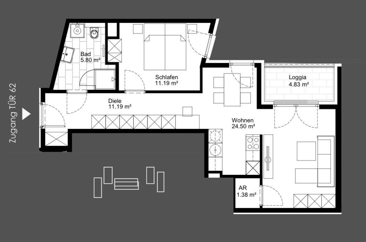2 bedroom flat to rent, 54 m², Gudrunstrasse 120, Wien, Vienna 2 bedroom flat to rent, 54 m², Gudrunstrasse 120, Wien, Vienna