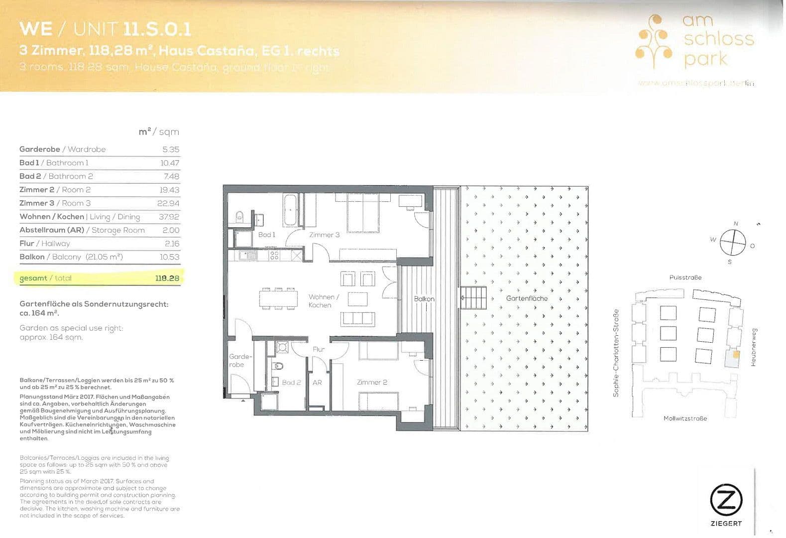 3 bedroom flat to rent, 119 m², Heubnerweg 7, Berlin, Berlin 3 bedroom flat to rent, 119 m², Heubnerweg 7, Berlin, Berlin