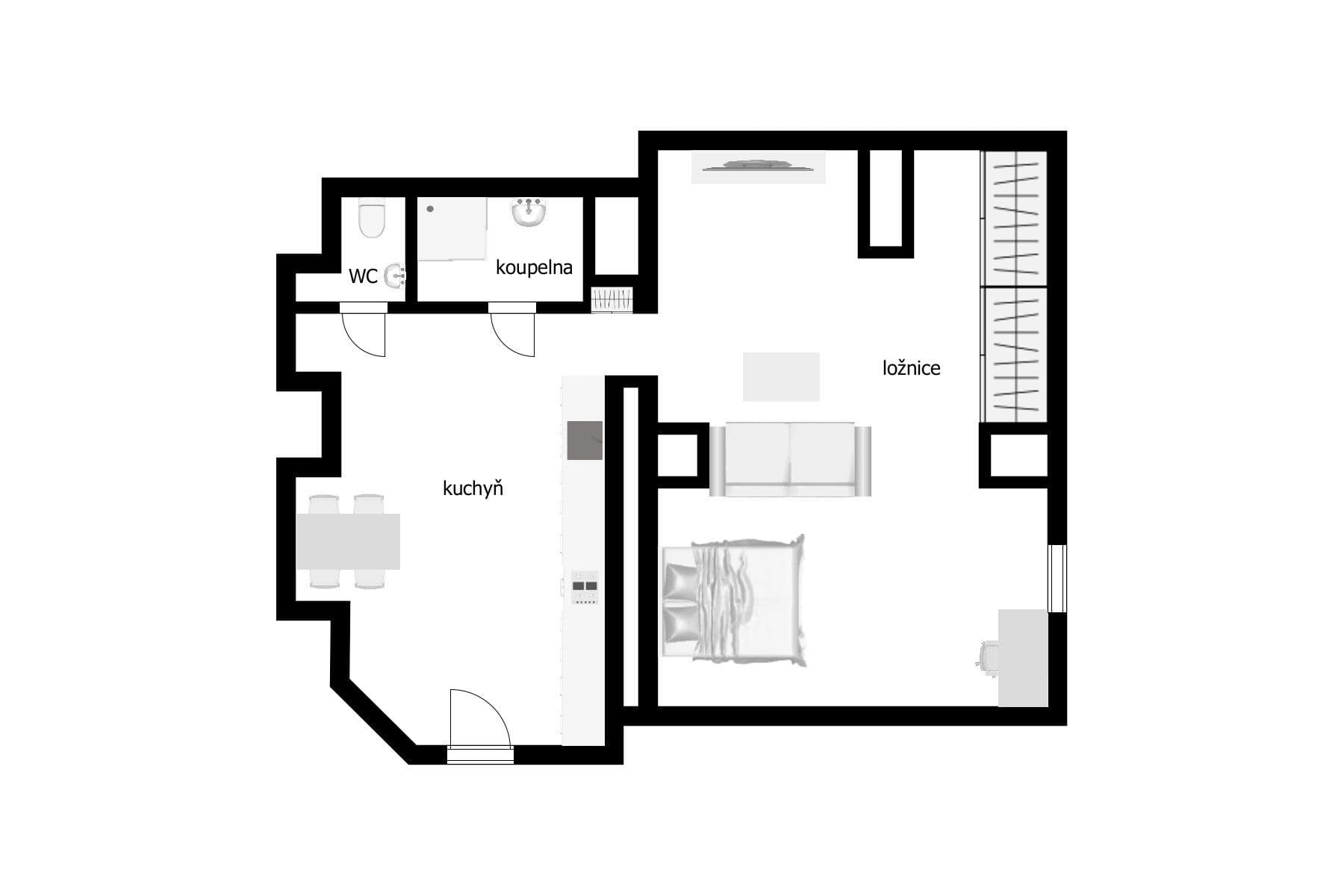 1 bedroom flat for sale, 48 m², Finská, Prague, Prague 1 bedroom flat for sale, 48 m², Finská, Prague, Prague