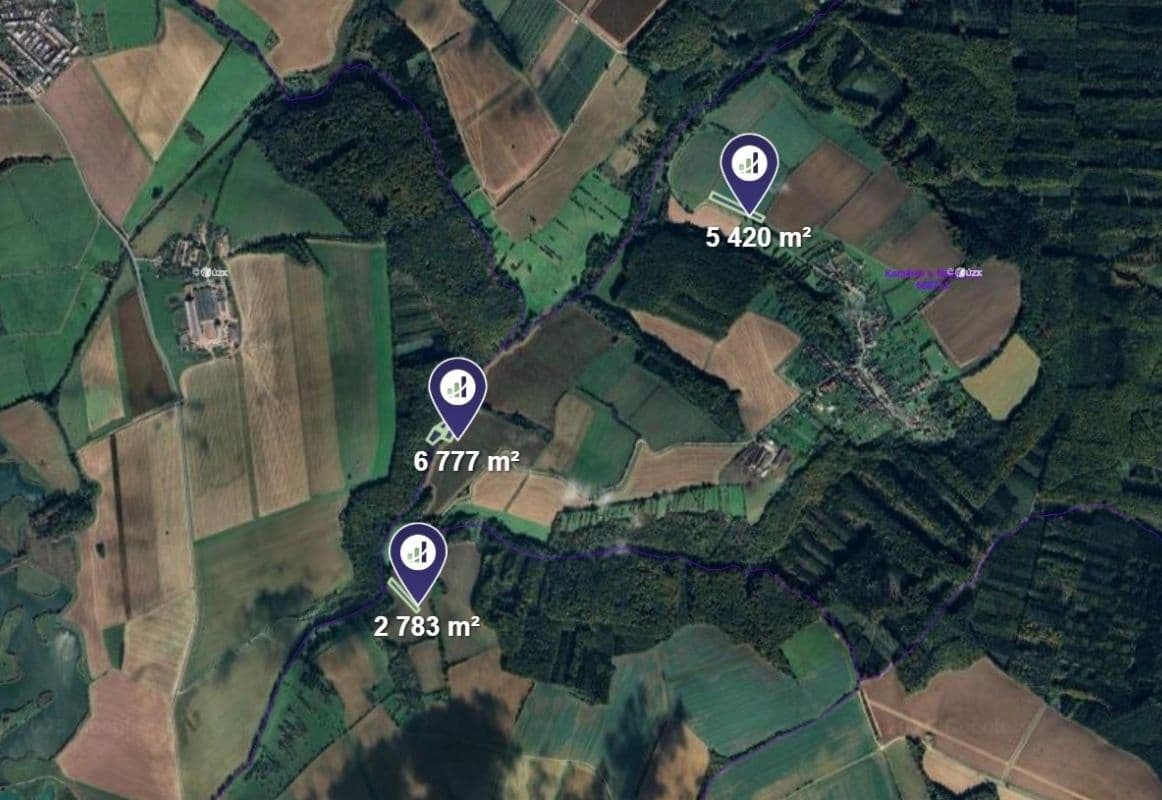 plot for sale, 6,449 m², Komárov, Zlínský Region plot for sale, 6,449 m², Komárov, Zlínský Region