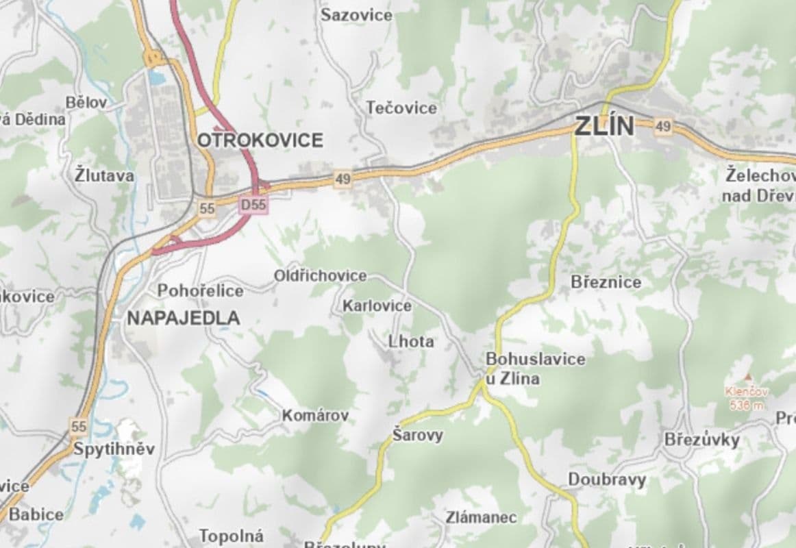 plot for sale, 6,449 m², Komárov, Zlínský Region plot for sale, 6,449 m², Komárov, Zlínský Region