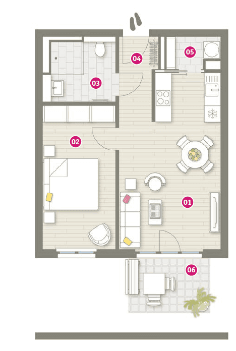 2 bedroom flat to rent, 51 m², Graf-Arco-Str. 1, Nauen, Brandenburg 2 bedroom flat to rent, 51 m², Graf-Arco-Str. 1, Nauen, Brandenburg
