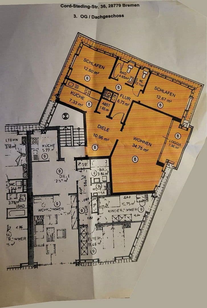 3 bedroom flat to rent, 92 m², Cord-Steding-Straße 36, Bremen, Bremen 3 bedroom flat to rent, 92 m², Cord-Steding-Straße 36, Bremen, Bremen