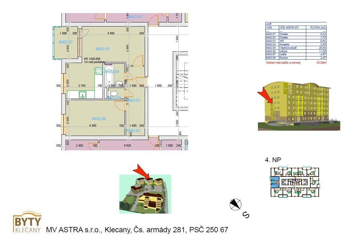 1 bedroom with open-plan kitchen flat to rent, 43 m², V Honech, Klecany, Středočeský Region 1 bedroom with open-plan kitchen flat to rent, 43 m², V Honech, Klecany, Středočeský Region