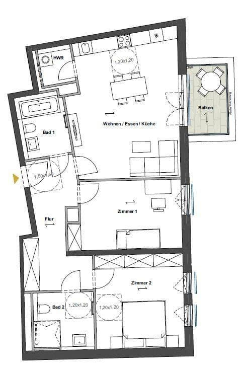 3 bedroom flat to rent, 98 m², Regattastr. 5, Berlin, Berlin 3 bedroom flat to rent, 98 m², Regattastr. 5, Berlin, Berlin