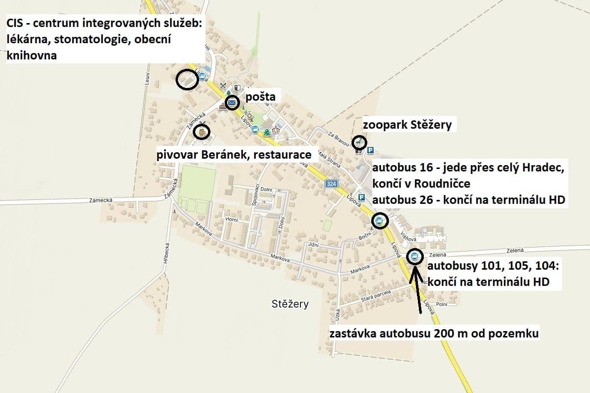 plot for sale, 966 m², Stěžery, Královéhradecký Region plot for sale, 966 m², Stěžery, Královéhradecký Region