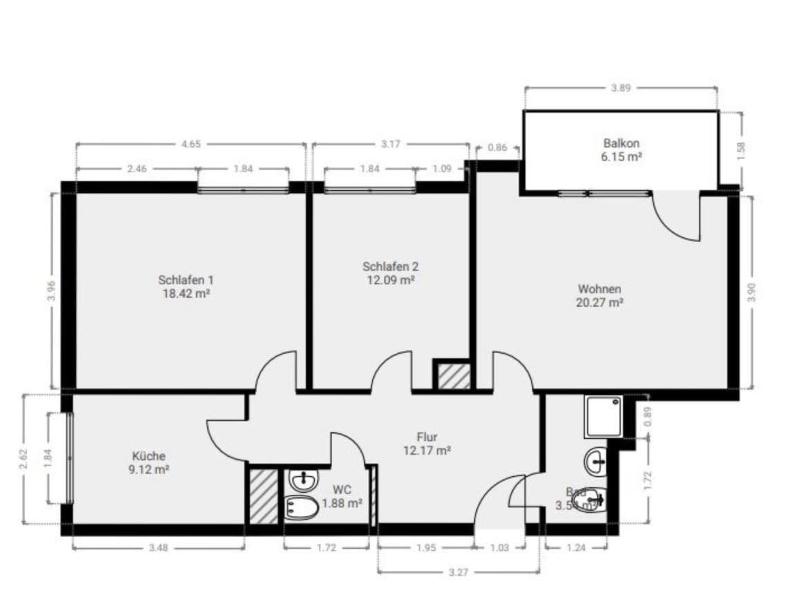 3 bedroom flat to rent, 83 m², Frankfurt am Main, Hesse 3 bedroom flat to rent, 83 m², Frankfurt am Main, Hesse