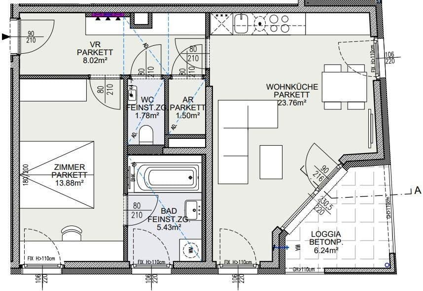 2 bedroom flat for sale, 55 m², Arndtstrasse 50 Längenfeldgasse 7, Wien, Vienna 2 bedroom flat for sale, 55 m², Arndtstrasse 50 Längenfeldgasse 7, Wien, Vienna