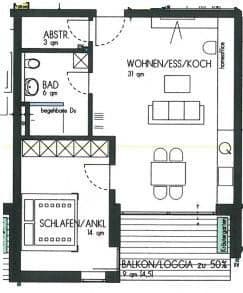 1 bedroom with open-plan kitchen flat to rent, 58 m², Lauchheim, Baden-Württemberg 1 bedroom with open-plan kitchen flat to rent, 58 m², Lauchheim, Baden-Württemberg