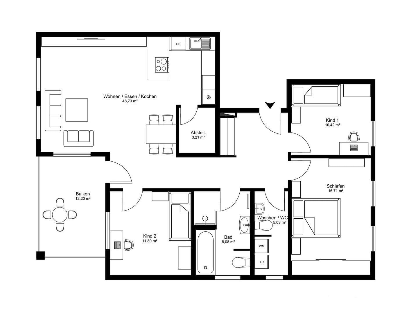 4 bedroom flat to rent, 111 m², Prachatitzer Straße 7, Passau, Bavaria 4 bedroom flat to rent, 111 m², Prachatitzer Straße 7, Passau, Bavaria
