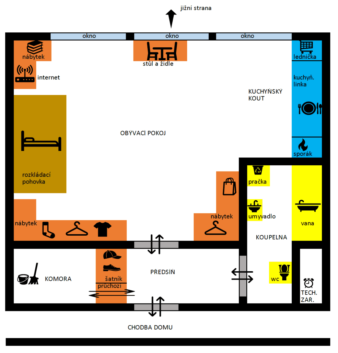 Studio flat to rent, 32 m², Sluneční náměstí, Prague, Prague Studio flat to rent, 32 m², Sluneční náměstí, Prague, Prague