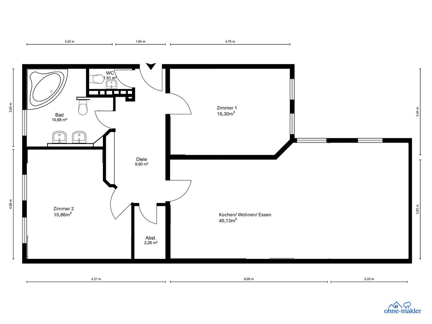 3 bedroom flat for sale, 100 m², Togostr., Berlin, Berlin 3 bedroom flat for sale, 100 m², Togostr., Berlin, Berlin