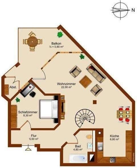 3 bedroom flat for sale, 75 m², Hitlstrasse 7, München, Bavaria 3 bedroom flat for sale, 75 m², Hitlstrasse 7, München, Bavaria