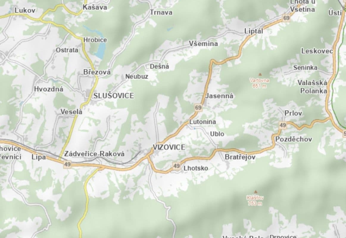 plot for sale, 2,755 m², Lutonina, Zlínský Region plot for sale, 2,755 m², Lutonina, Zlínský Region