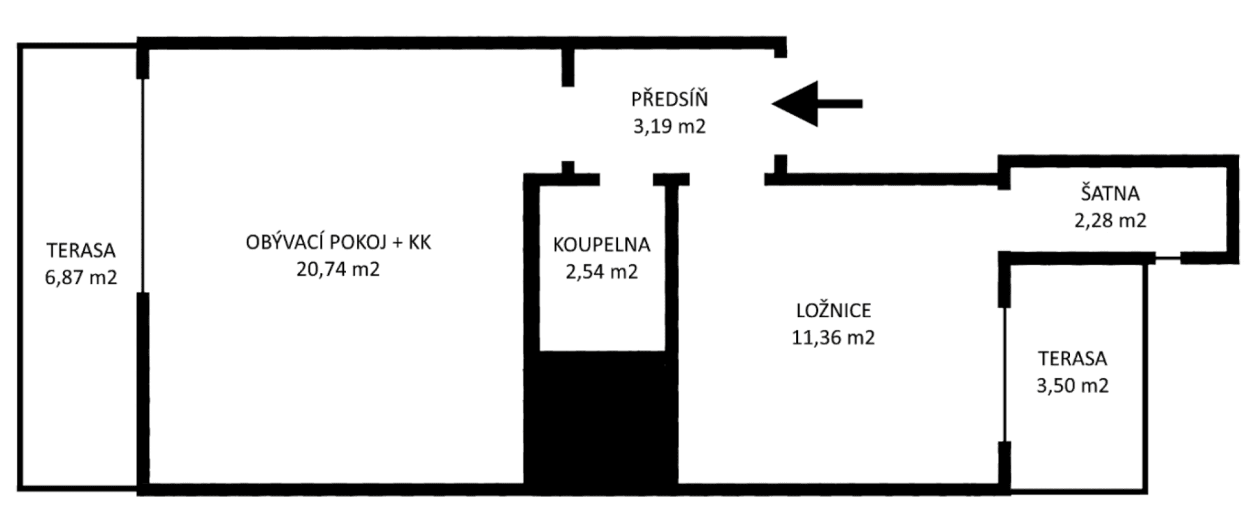 1 bedroom with open-plan kitchen flat to rent, 41 m², Družstevní ochoz, Prague, Prague 1 bedroom with open-plan kitchen flat to rent, 41 m², Družstevní ochoz, Prague, Prague