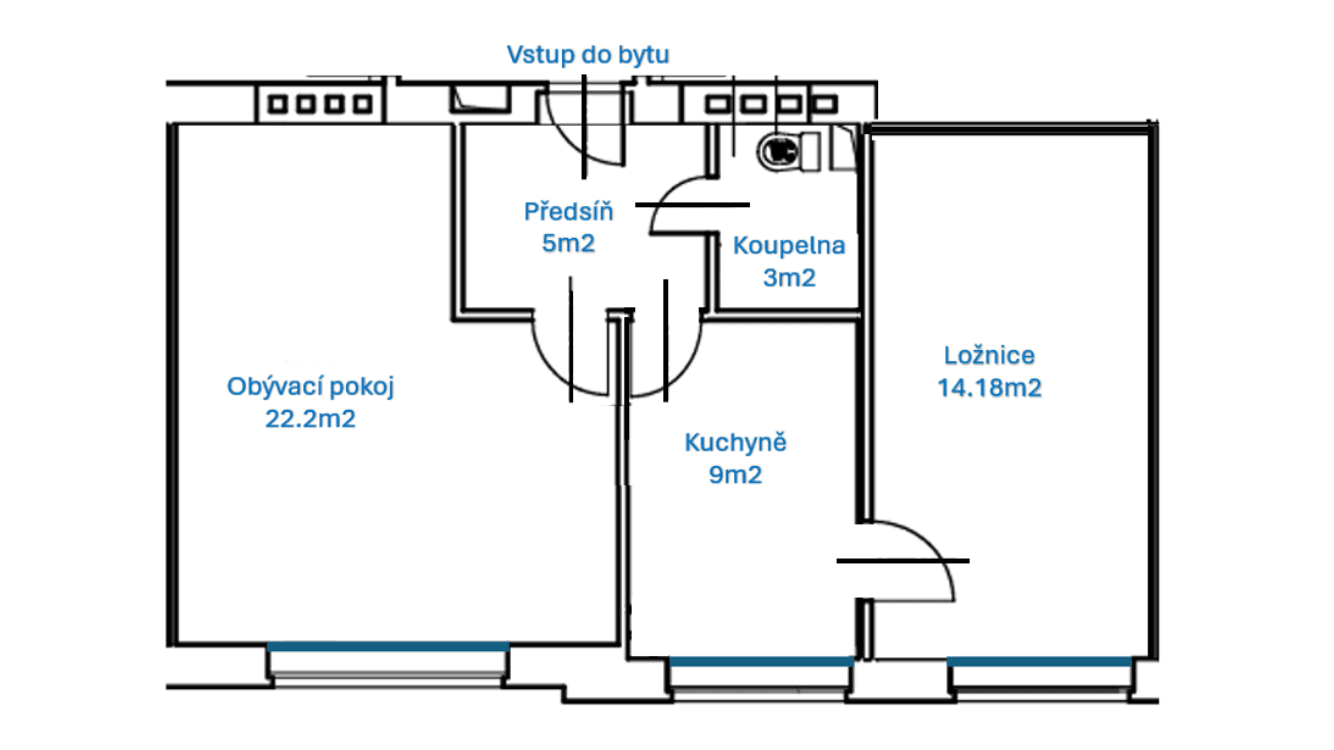 2 bedroom flat for sale, 53 m², Evropská, Prague, Prague 2 bedroom flat for sale, 53 m², Evropská, Prague, Prague