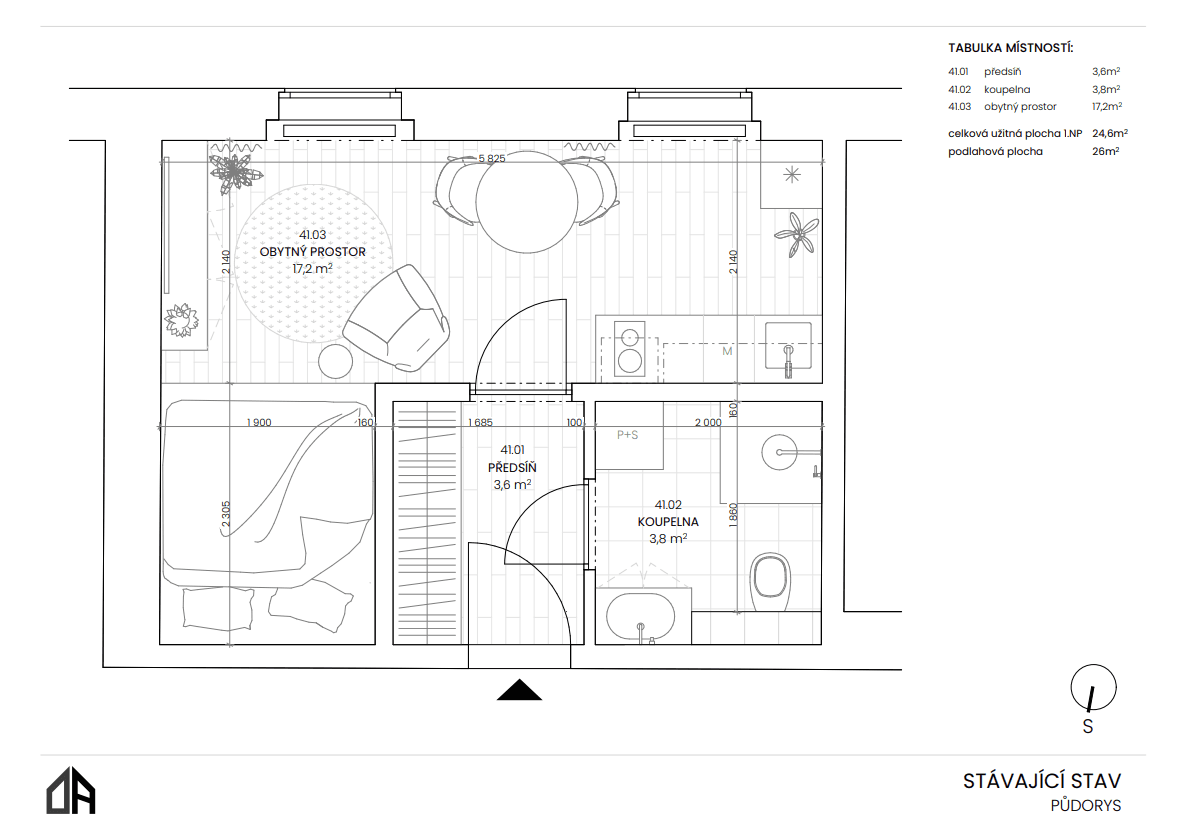 Studio flat for sale, 26 m², náměstí Dr. Václava Holého, Prague, Prague Studio flat for sale, 26 m², náměstí Dr. Václava Holého, Prague, Prague