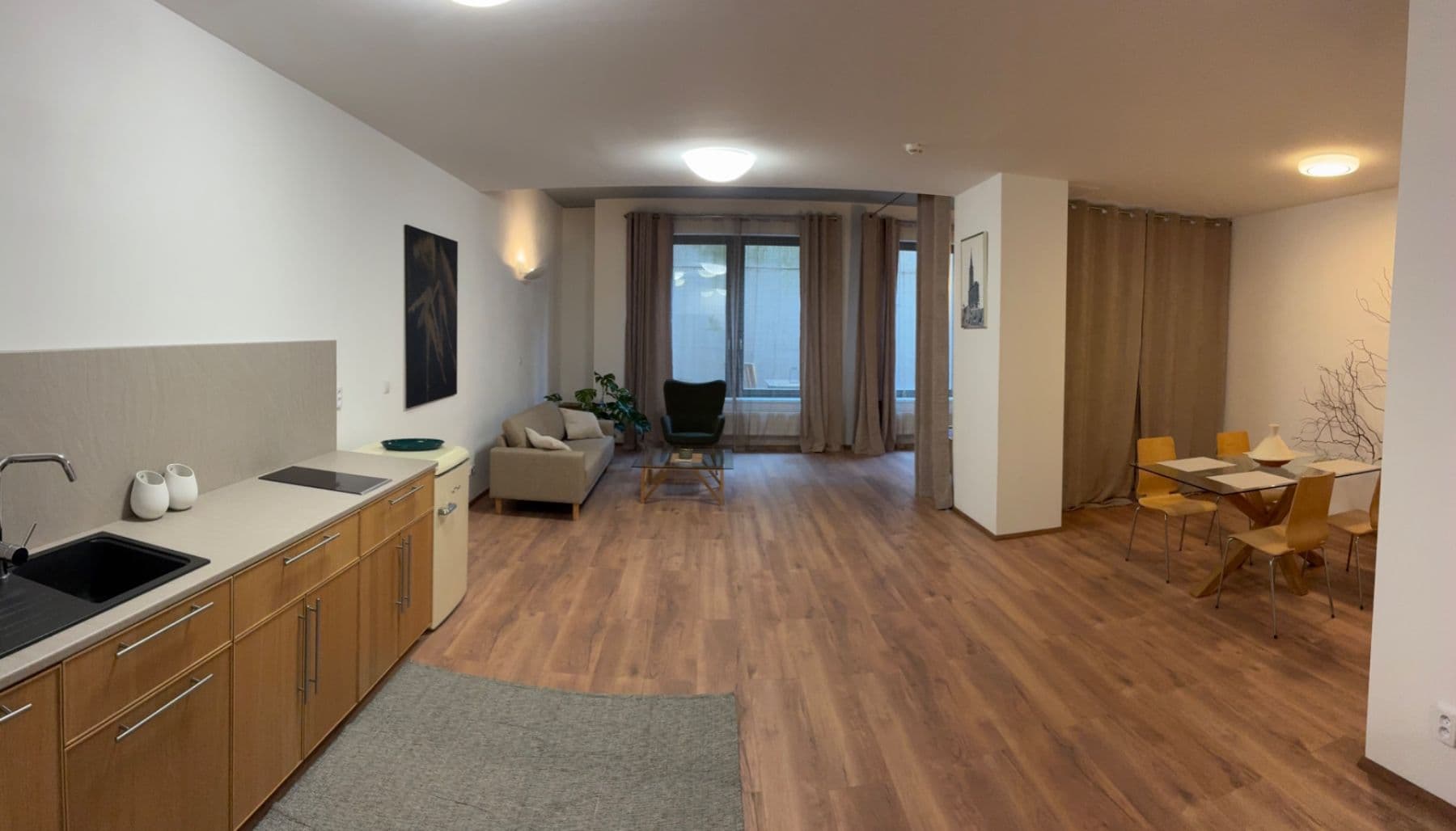 1 bedroom with open-plan kitchen flat to rent, 92 m², Pod Dvorem, Prague, Prague 1 bedroom with open-plan kitchen flat to rent, 92 m², Pod Dvorem, Prague, Prague
