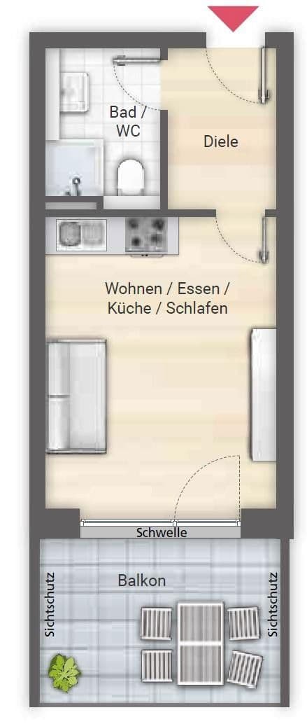 1 bedroom flat for sale, 31 m², Am historischen Lokschuppen 12, Fürth, Bavaria 1 bedroom flat for sale, 31 m², Am historischen Lokschuppen 12, Fürth, Bavaria