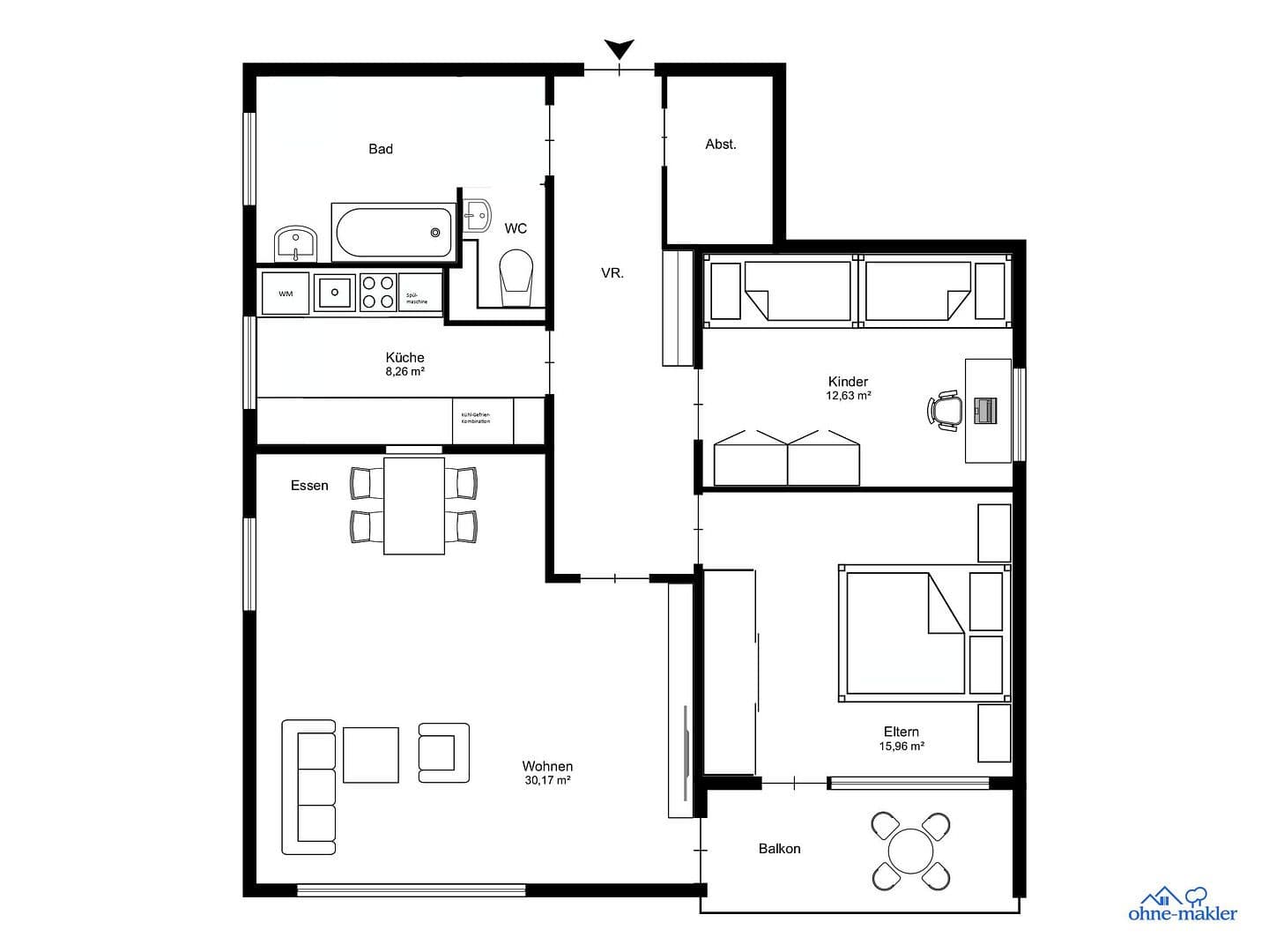 2 bedroom with open-plan kitchen flat to rent, 90 m², Kästnerstraße 4, Bietigheim-Bissingen, Baden-Württemberg 2 bedroom with open-plan kitchen flat to rent, 90 m², Kästnerstraße 4, Bietigheim-Bissingen, Baden-Württemberg