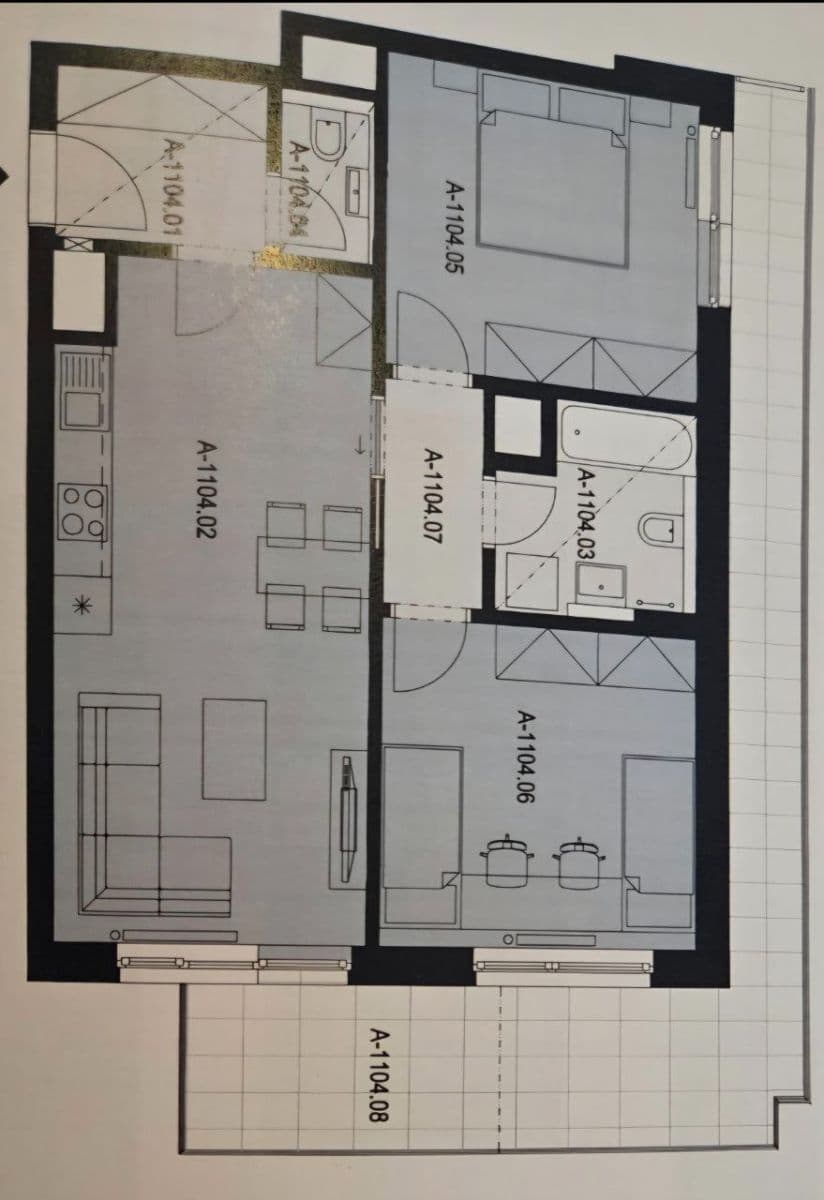 2 bedroom with open-plan kitchen flat for sale, 69 m², Zvěřinova, Prague, Prague 2 bedroom with open-plan kitchen flat for sale, 69 m², Zvěřinova, Prague, Prague