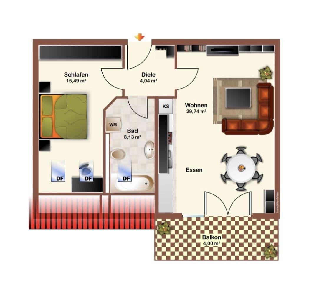 2 bedroom flat to rent, 58 m², Grotthamer Str. 17, Bad Birnbach, Bavaria 2 bedroom flat to rent, 58 m², Grotthamer Str. 17, Bad Birnbach, Bavaria
