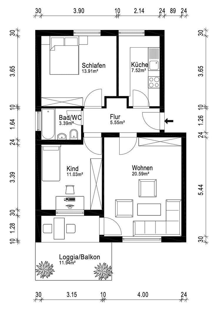 3 bedroom flat to rent, 68 m², Hardenbergstr. 76, Nürnberg, Bavaria 3 bedroom flat to rent, 68 m², Hardenbergstr. 76, Nürnberg, Bavaria