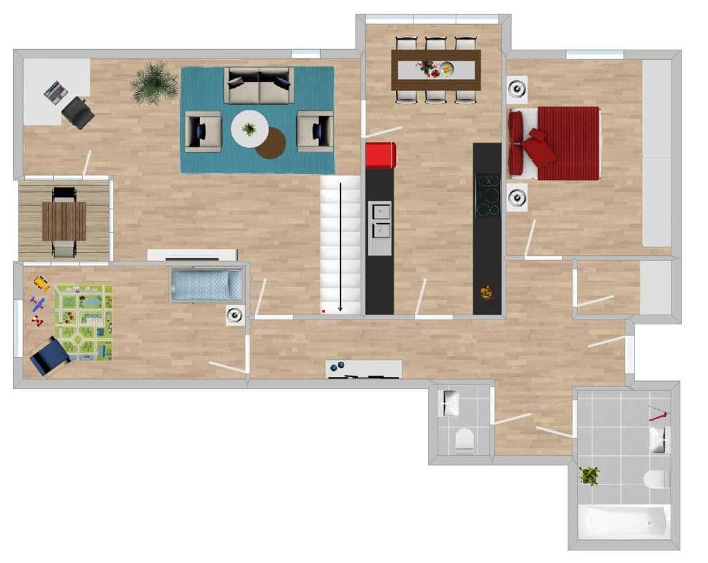 4 bedroom flat to rent, 108 m², Richard-Strauß-Allee 3, Wuppertal, North Rhine-Westphalia 4 bedroom flat to rent, 108 m², Richard-Strauß-Allee 3, Wuppertal, North Rhine-Westphalia