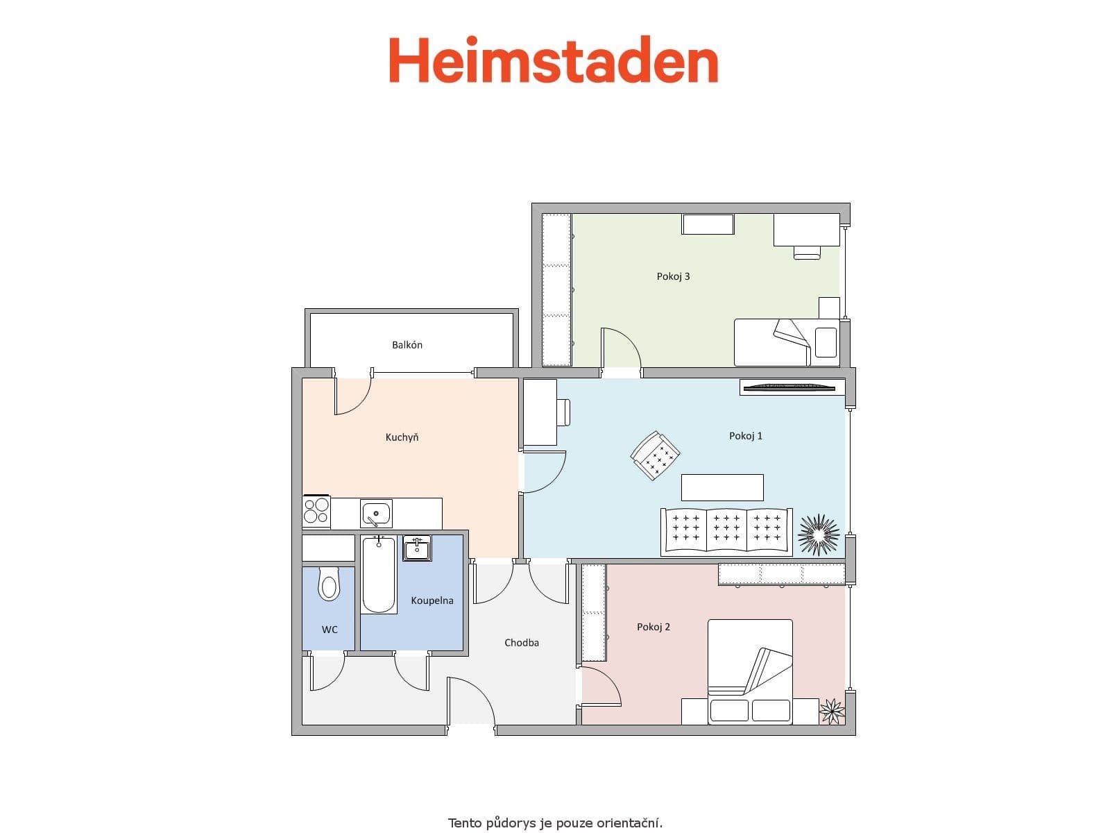 3 bedroom flat to rent, 79 m², Československé armády, Frýdek-Místek, Moravskoslezský Region 3 bedroom flat to rent, 79 m², Československé armády, Frýdek-Místek, Moravskoslezský Region