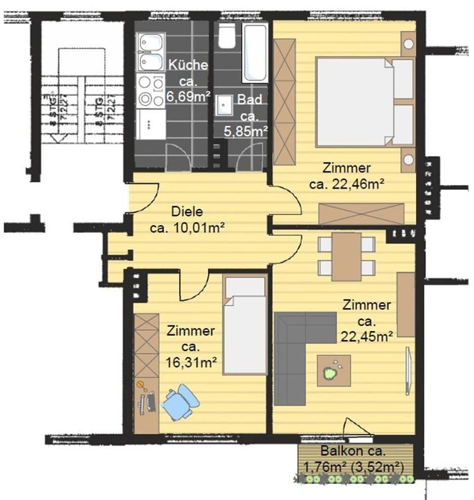 3 bedroom flat for sale, 85 m², Hamburg, Hamburg 3 bedroom flat for sale, 85 m², Hamburg, Hamburg