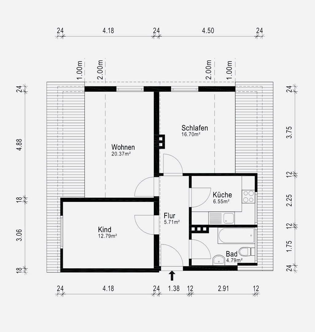 3 bedroom flat to rent, 65 m², Ilsenburger Straße 20, Bad Harzburg, Lower Saxony 3 bedroom flat to rent, 65 m², Ilsenburger Straße 20, Bad Harzburg, Lower Saxony