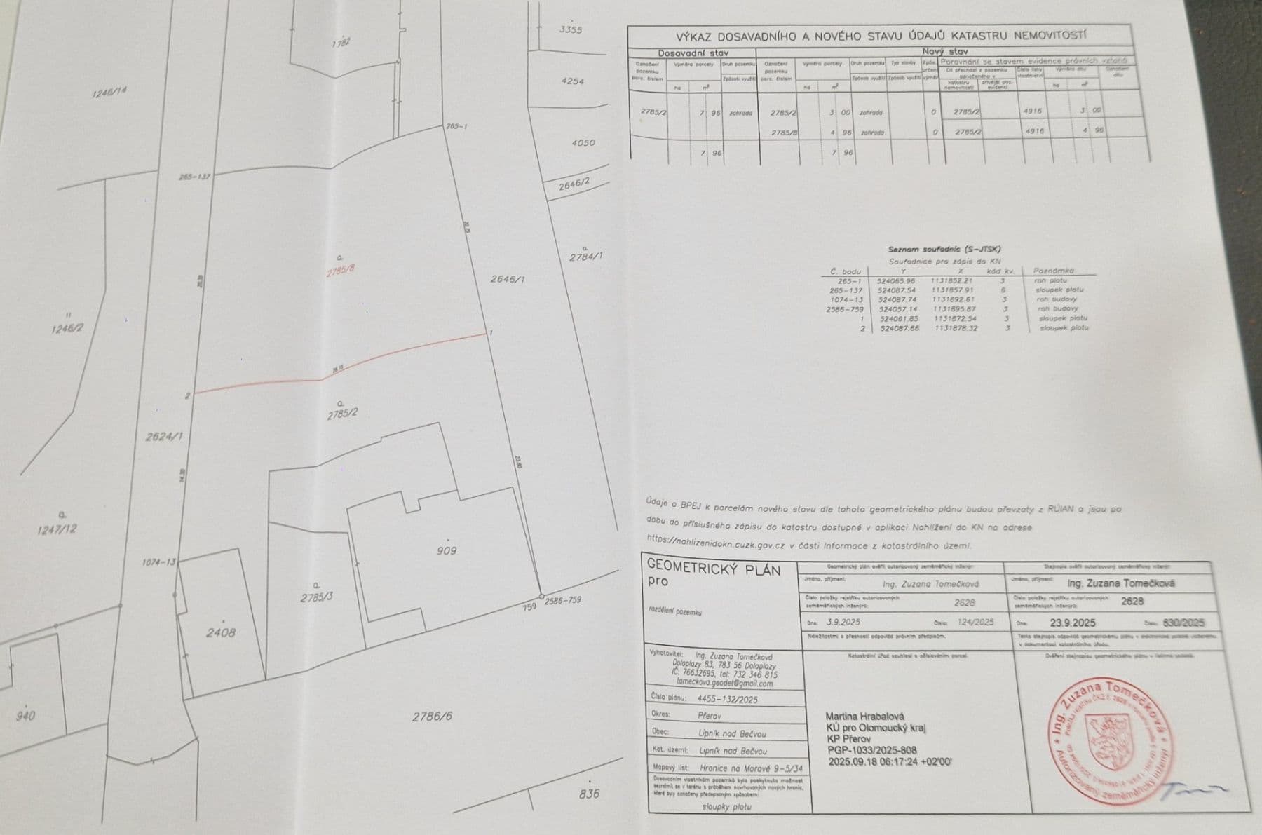 plot for sale, 496 m², Na Bečvě, Lipník nad Bečvou, Olomoucký Region plot for sale, 496 m², Na Bečvě, Lipník nad Bečvou, Olomoucký Region