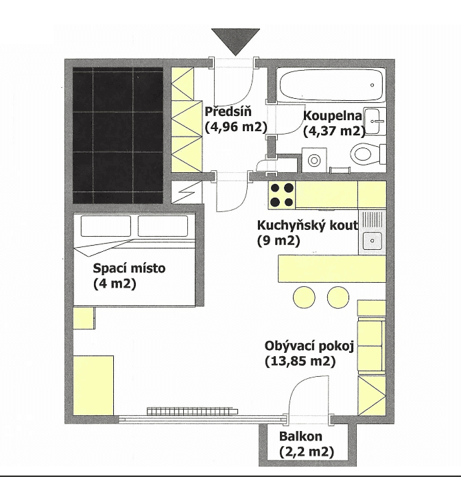 Studio flat for sale, 39 m², Hnězdenská, Prague, Prague Studio flat for sale, 39 m², Hnězdenská, Prague, Prague