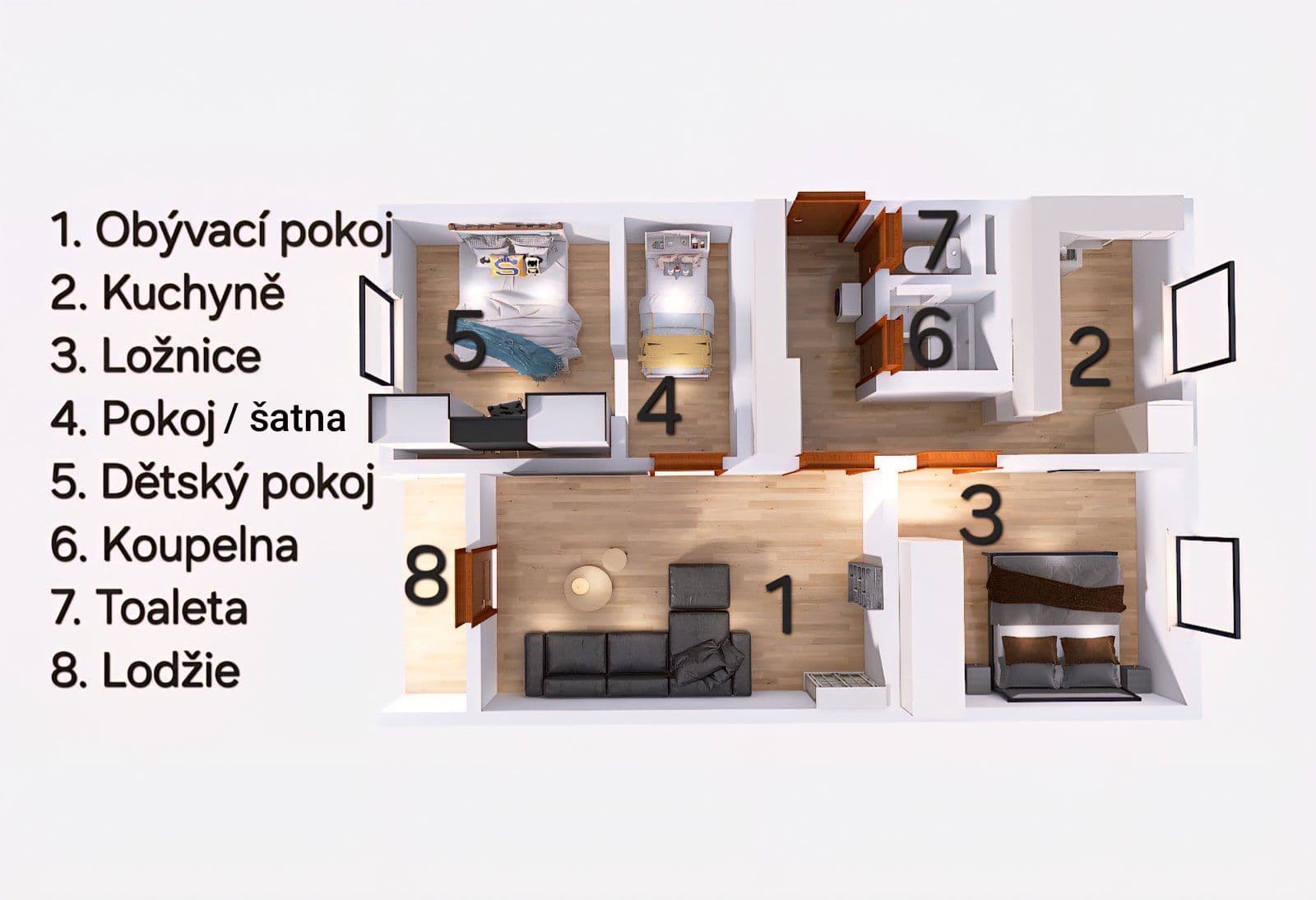 3 bedroom flat to rent, 70 m², Budovatelů, Kadaň, Ústecký Region 3 bedroom flat to rent, 70 m², Budovatelů, Kadaň, Ústecký Region