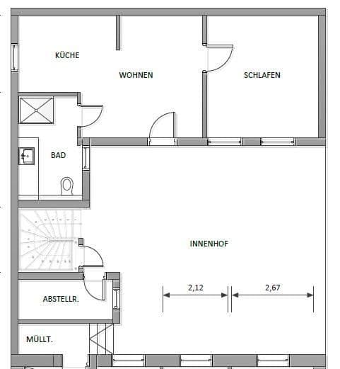 2 bedroom flat to rent, 42 m², Käfertaler Strasse 191, Mannheim, Baden-Württemberg 2 bedroom flat to rent, 42 m², Käfertaler Strasse 191, Mannheim, Baden-Württemberg