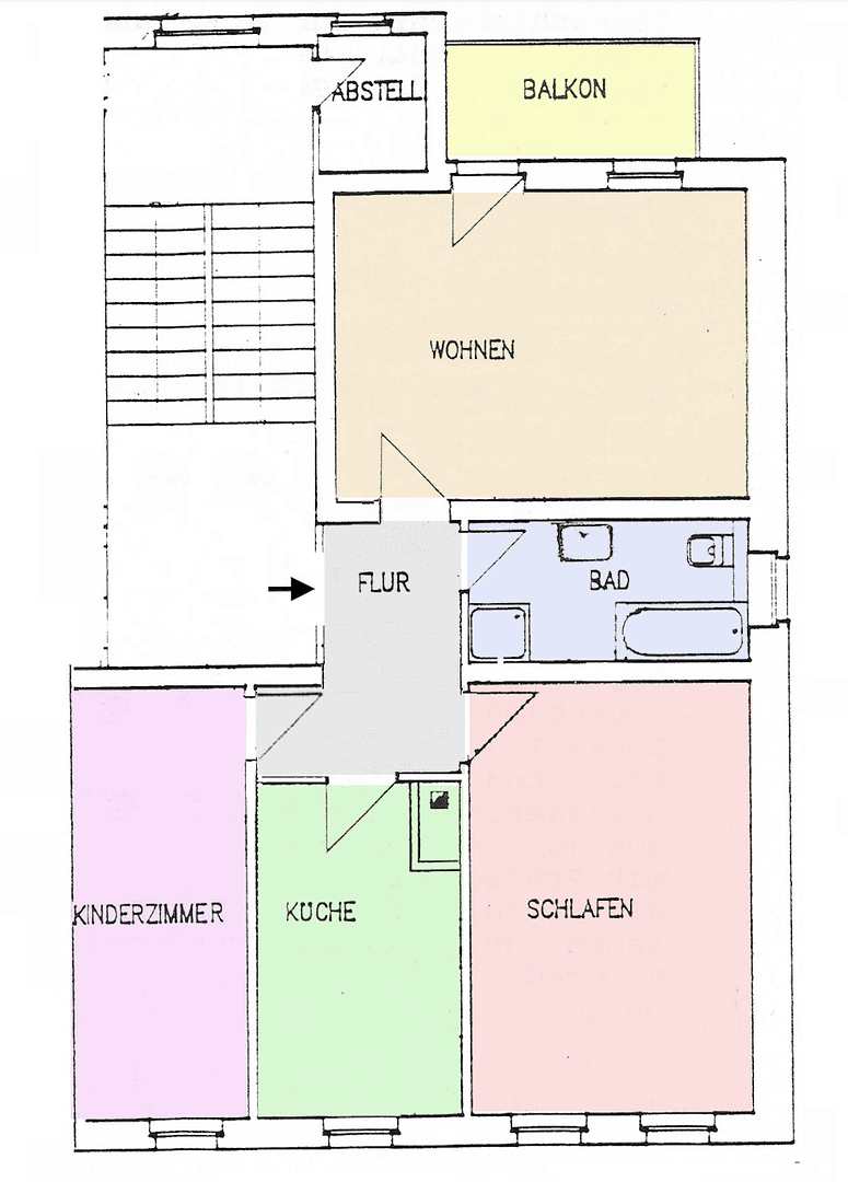 3 bedroom flat to rent, 79 m², Wechselburger Str. 4, Chemnitz, Saxony 3 bedroom flat to rent, 79 m², Wechselburger Str. 4, Chemnitz, Saxony