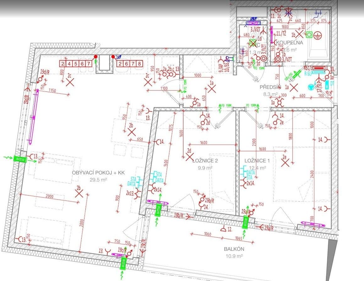 2 bedroom with open-plan kitchen flat for sale, 69 m², Novotného, Prague, Prague 2 bedroom with open-plan kitchen flat for sale, 69 m², Novotného, Prague, Prague