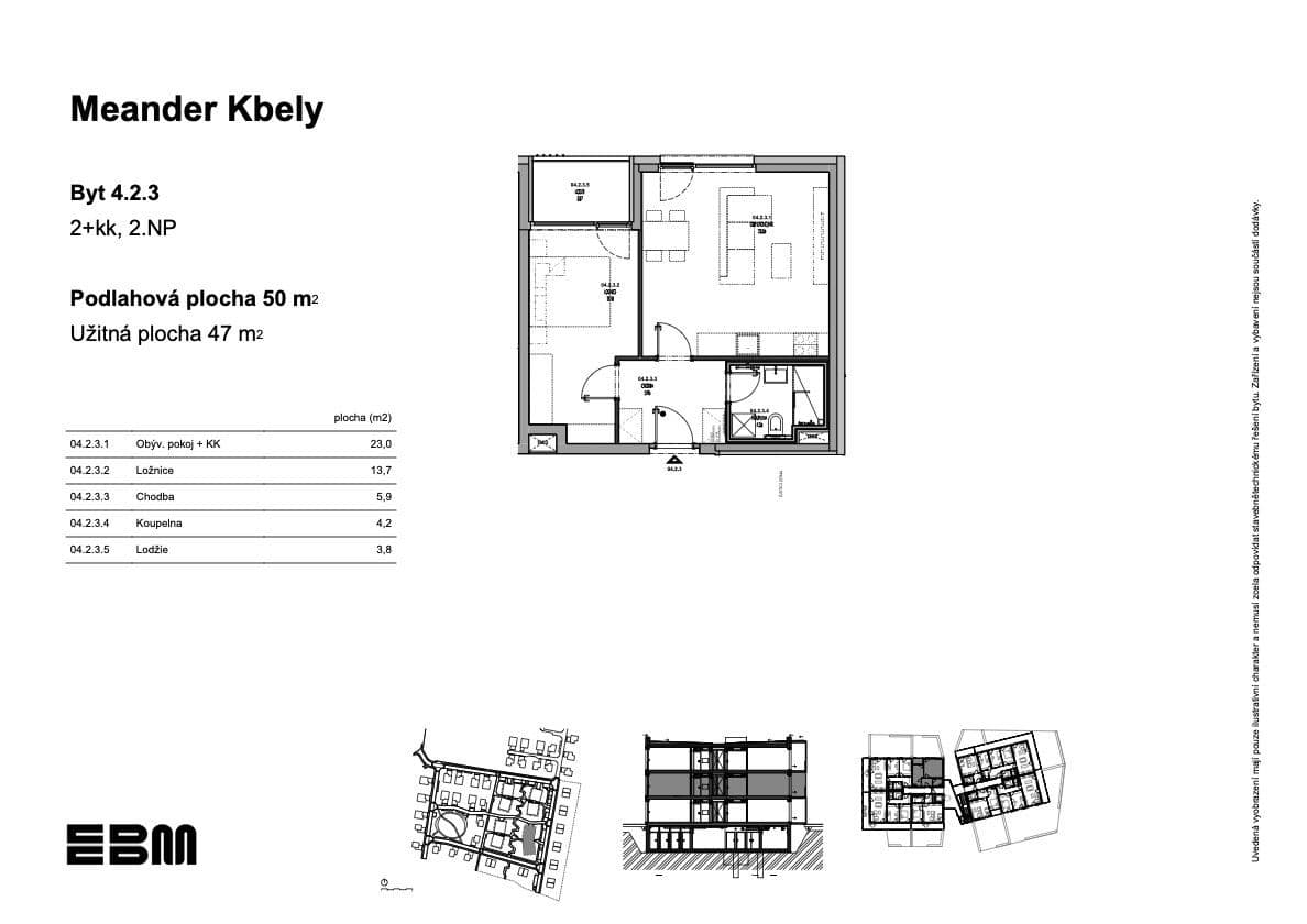 1 bedroom with open-plan kitchen flat for sale, 47 m², K Vinoři, Prague, Prague 1 bedroom with open-plan kitchen flat for sale, 47 m², K Vinoři, Prague, Prague