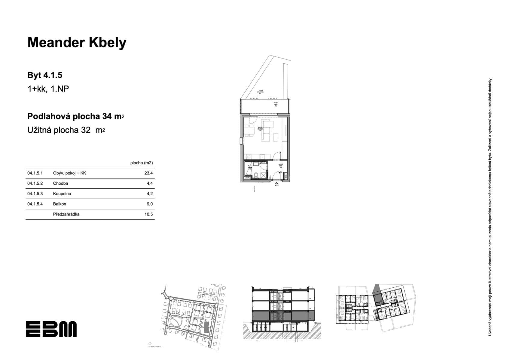 Studio flat for sale, 32 m², K Vinoři, Prague, Prague Studio flat for sale, 32 m², K Vinoři, Prague, Prague