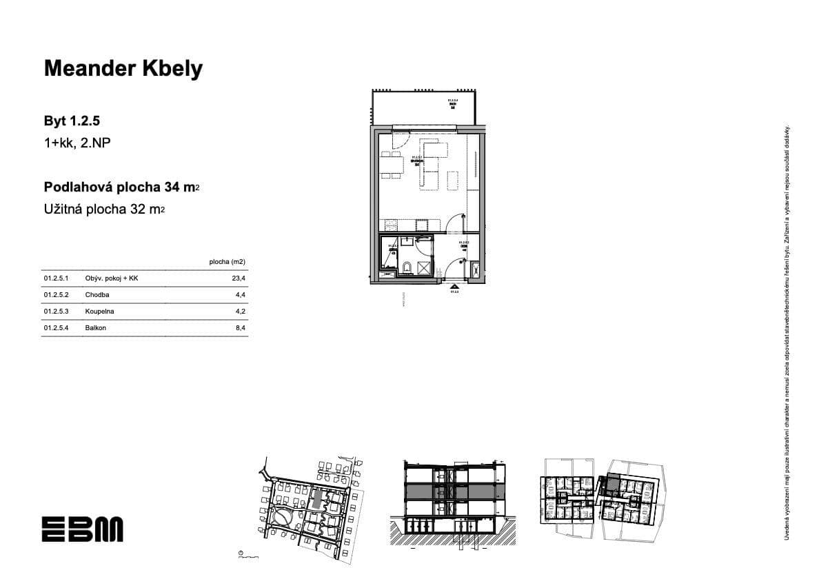 Studio flat for sale, 32 m², K Vinoři, Prague, Prague Studio flat for sale, 32 m², K Vinoři, Prague, Prague