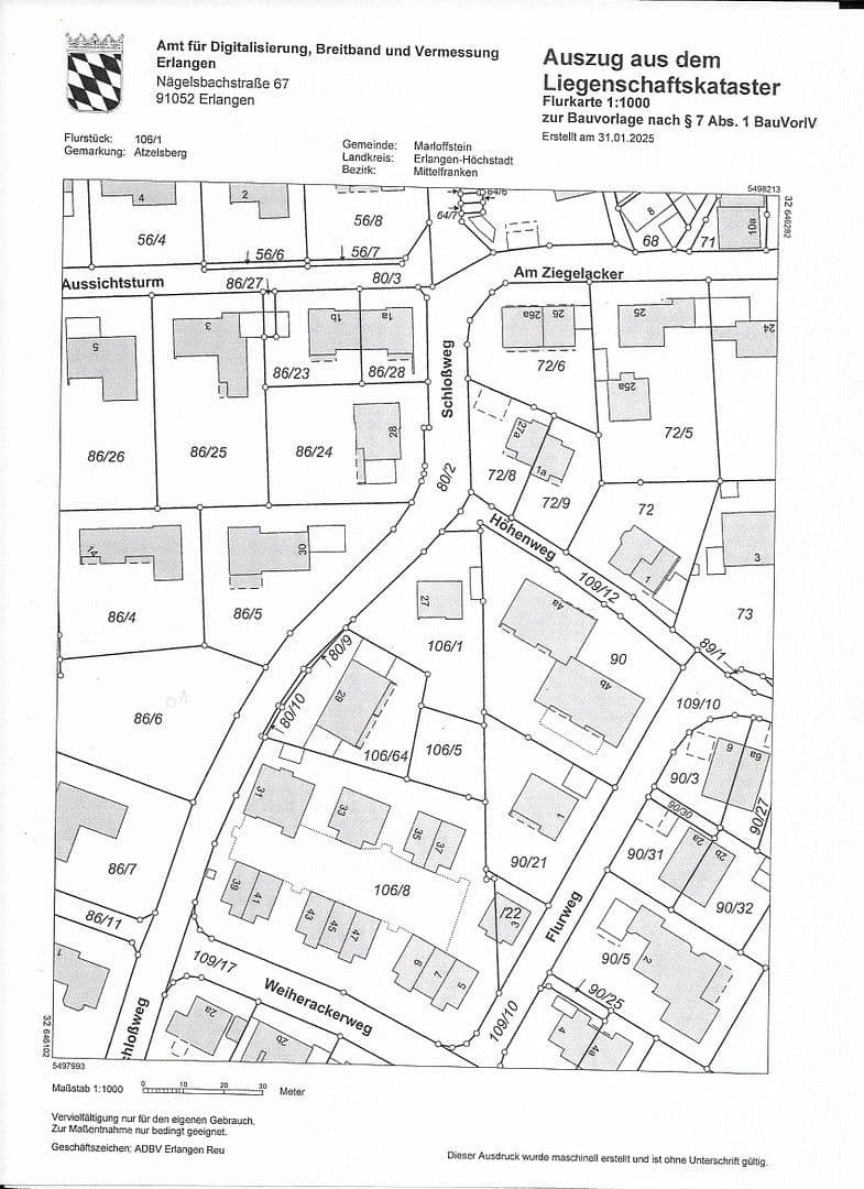 plot for sale, 1,315 m², Schloßweg 27, Marloffstein, Bavaria plot for sale, 1,315 m², Schloßweg 27, Marloffstein, Bavaria
