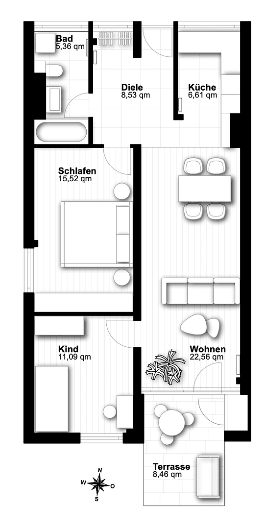 3 bedroom flat for sale, 73 m², Oberländerstraße 33, München, Bavaria 3 bedroom flat for sale, 73 m², Oberländerstraße 33, München, Bavaria