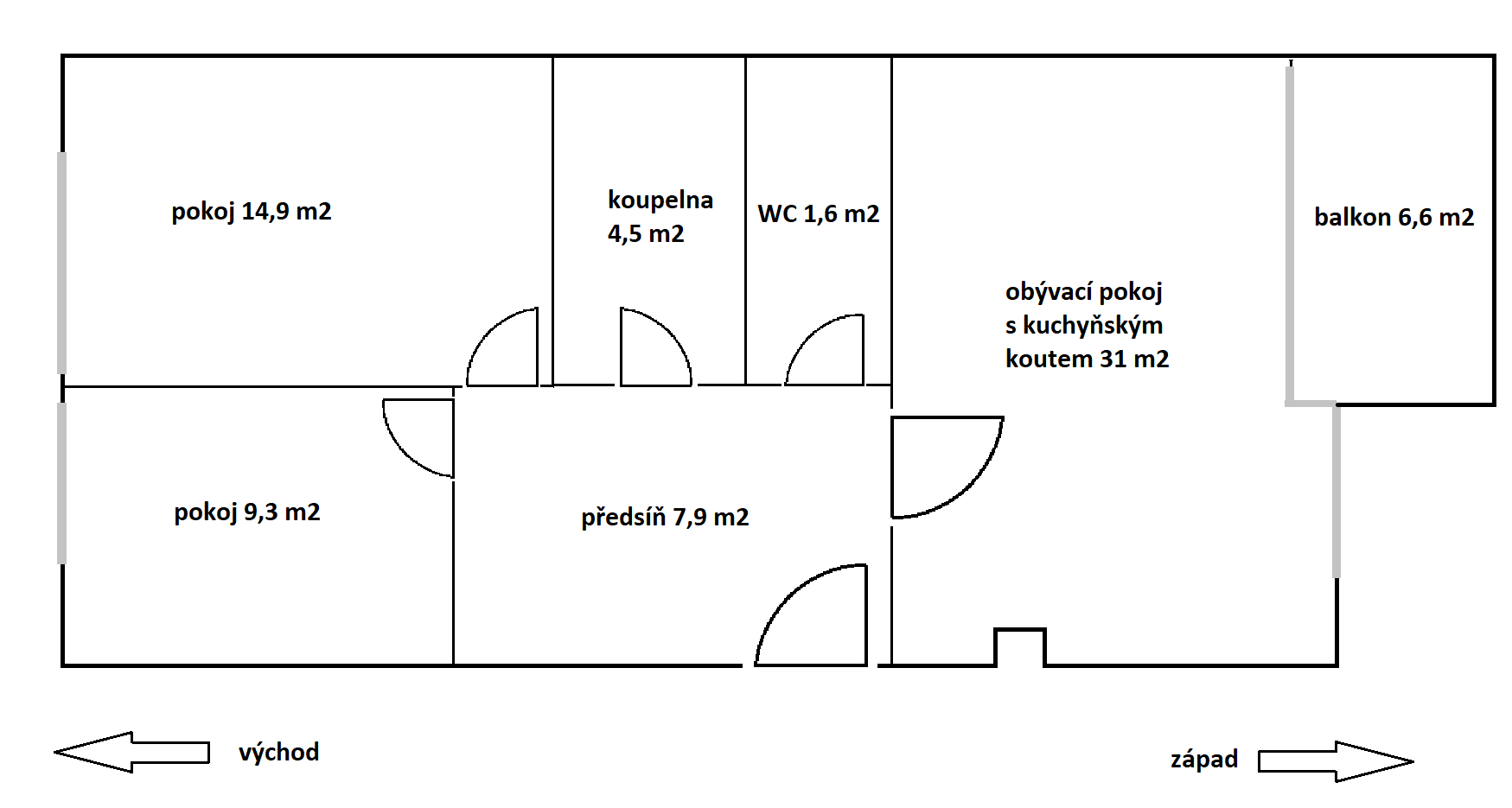2 bedroom with open-plan kitchen flat to rent, 75 m², Kloboučnická, Prague, Prague 2 bedroom with open-plan kitchen flat to rent, 75 m², Kloboučnická, Prague, Prague