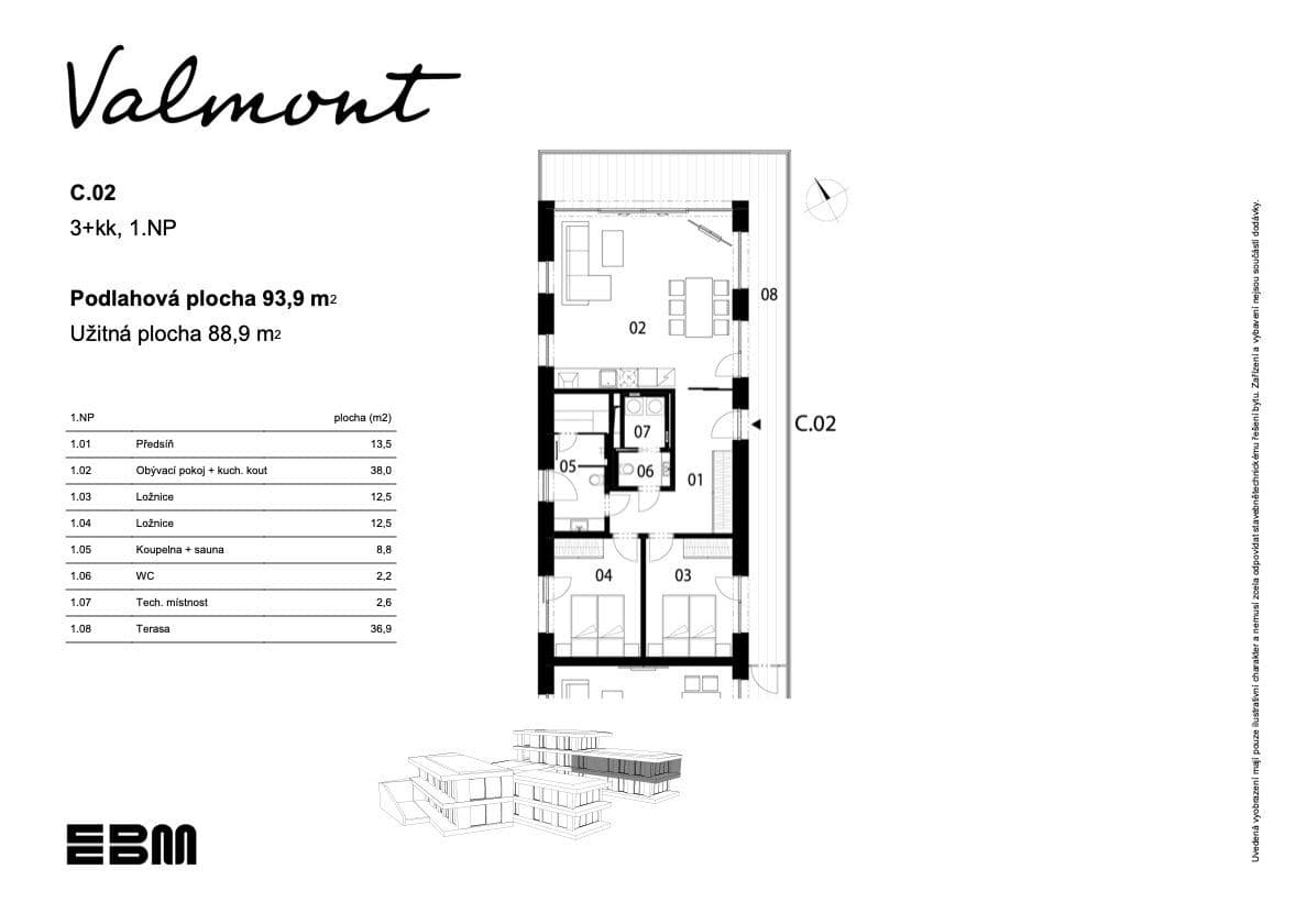 2 bedroom with open-plan kitchen flat for sale, 89 m², Lázeňský vrch, Doksy, Liberecký Region 2 bedroom with open-plan kitchen flat for sale, 89 m², Lázeňský vrch, Doksy, Liberecký Region