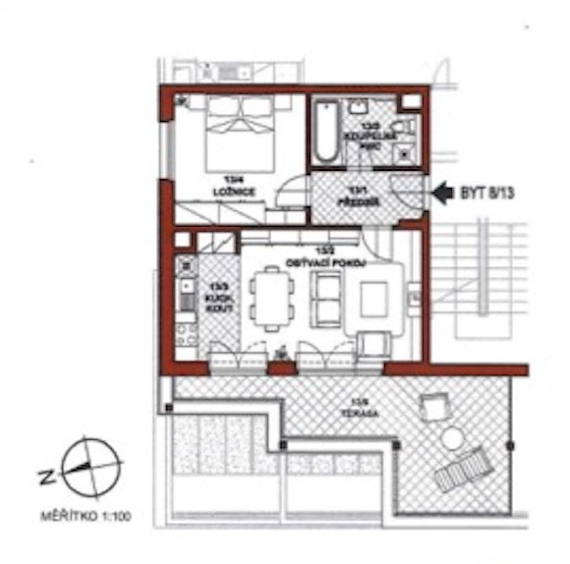 1 bedroom with open-plan kitchen flat for sale, 46 m², Heinemannova, Prague, Prague 1 bedroom with open-plan kitchen flat for sale, 46 m², Heinemannova, Prague, Prague