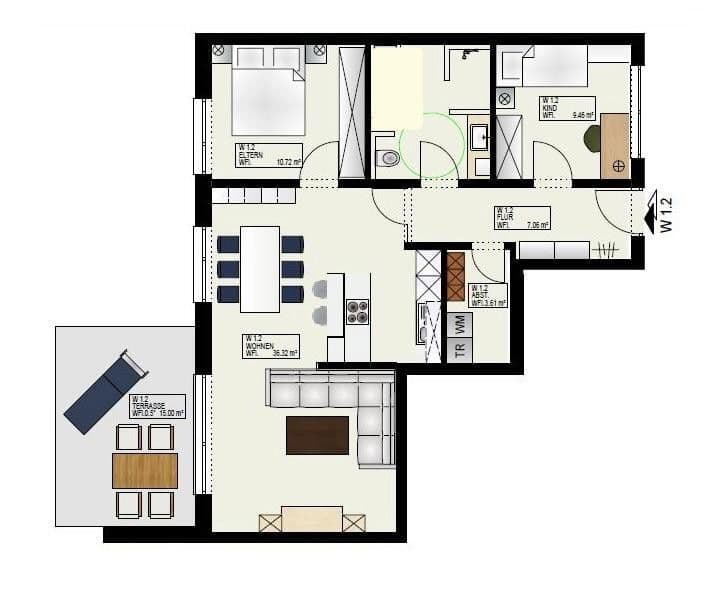 3 bedroom flat for sale, 83 m², Fuggerstrasse 2a, Buch, Bavaria 3 bedroom flat for sale, 83 m², Fuggerstrasse 2a, Buch, Bavaria