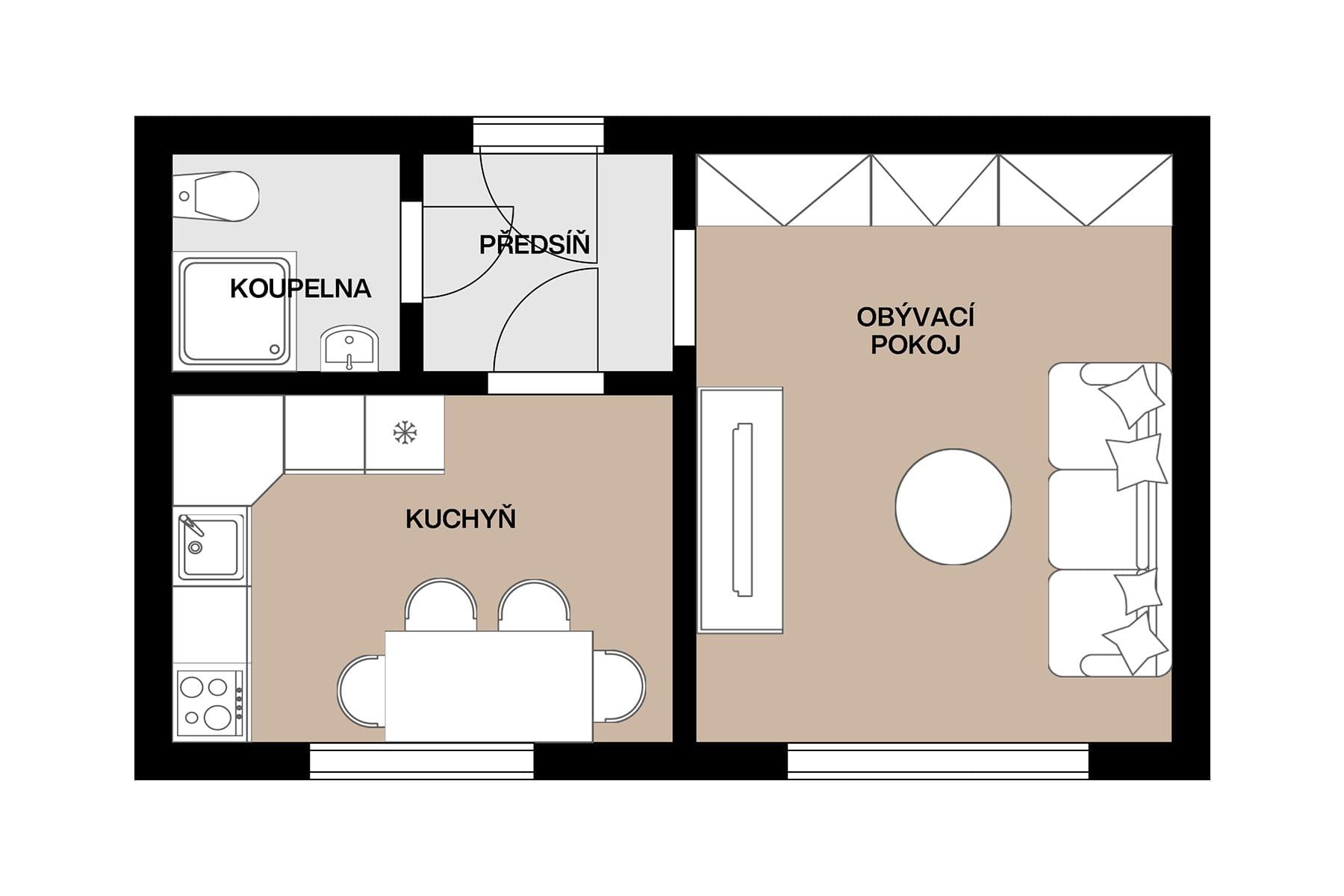 1 bedroom flat for sale, 28 m², Mariánská, Příbram, Středočeský Region 1 bedroom flat for sale, 28 m², Mariánská, Příbram, Středočeský Region